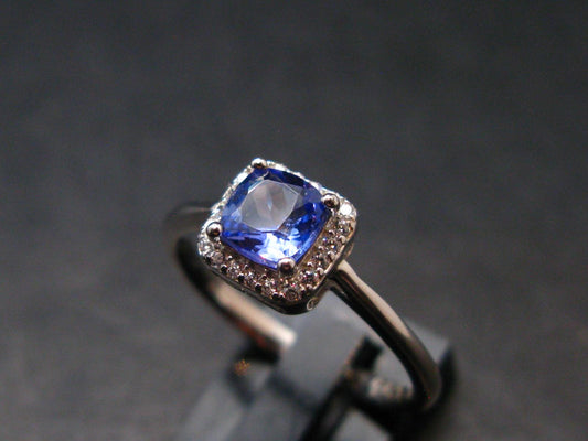 Tanzanite (Zoisite) Sterling Silver Ring - 2.09 Grams - Size 7