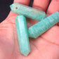 Amazon Stone!! Lot of 3 Natural Amazonite (green microcline) Pencil Point Pendants