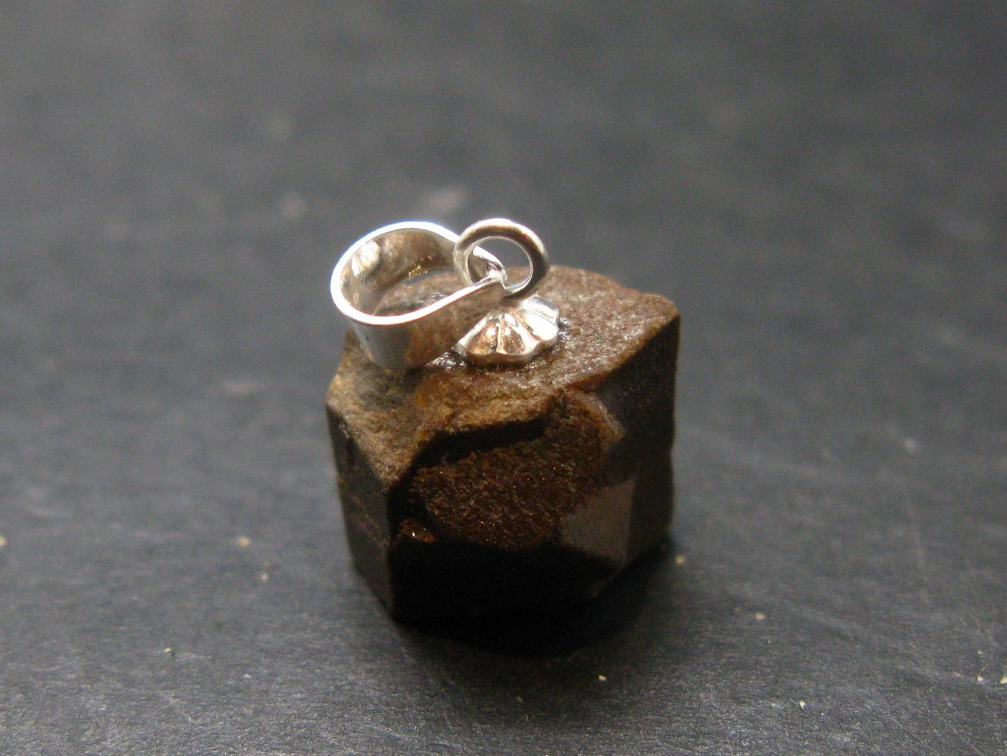 Staurolite Silver Pendant From USA - 0.7" - 2.1 Grams