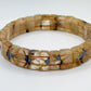 Rutilated Quartz Tile Bracelet – Natural Golden Inclusion Stretch Jewelry