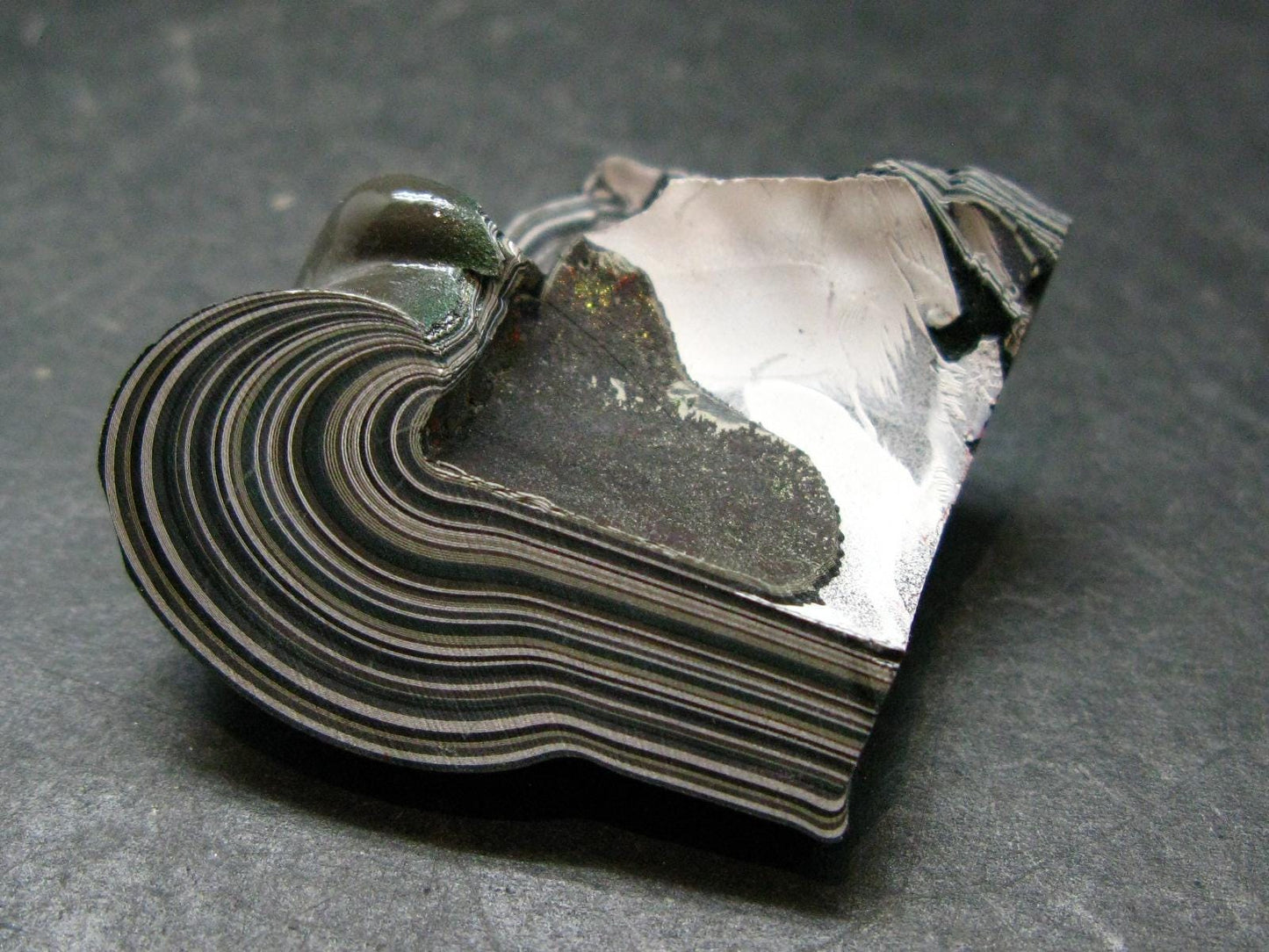 Very Cool Fordite "Detroit Motor City Agate" from Michigan - 1.4"- 14.39 Grams