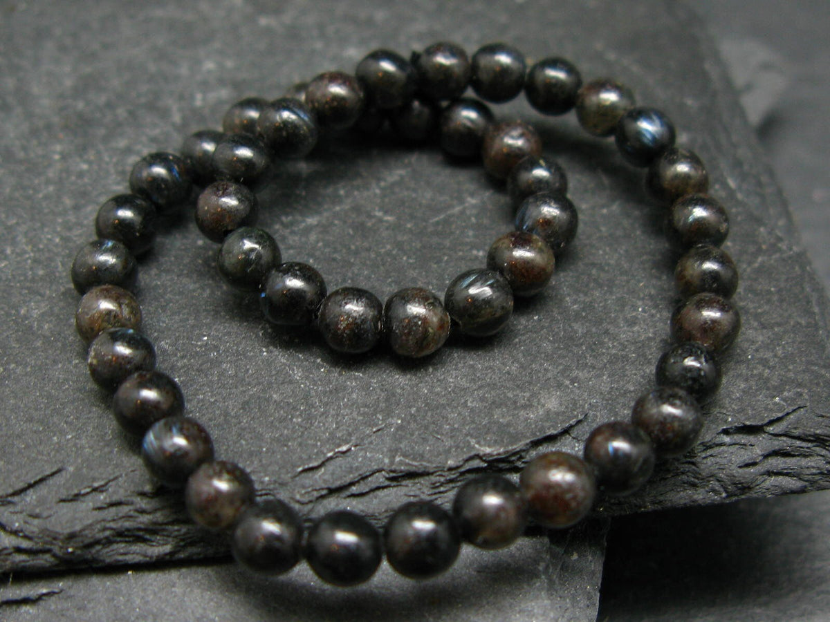Astrophylite Astrophyllite Genuine Bracelet ~ 7 Inches ~ 4mm Round Beads