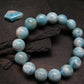 Larimar Genuine Bracelet ~ 7.5 Inches ~ 13mm Round Beads