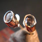 Alexandrite Gem Silver Stud Earrings From Russia - 0.86 Grams