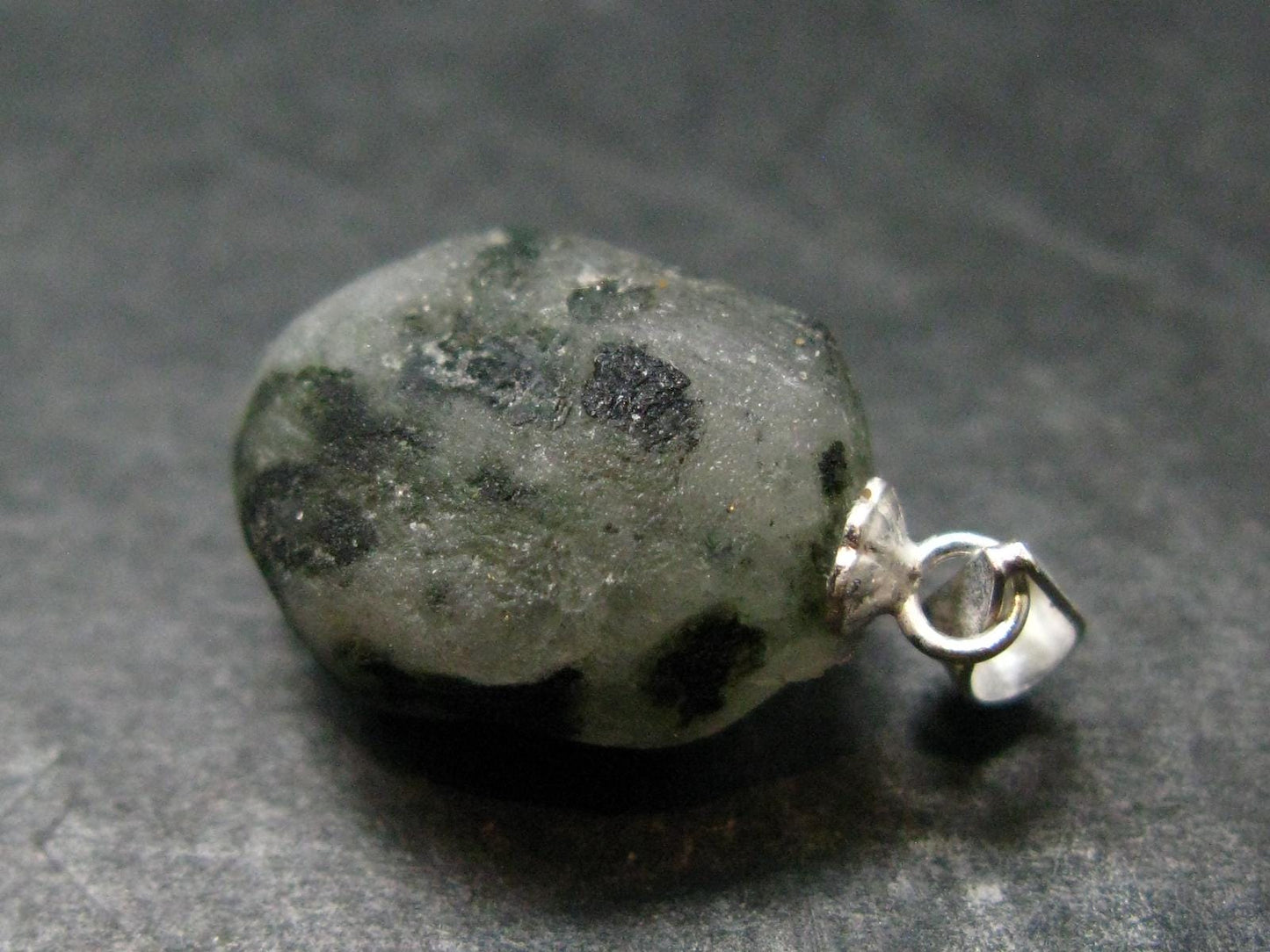 Phenakite Phenacite Tumbled Silver Pendant From Russia - 0.9" - 3.13 Grams