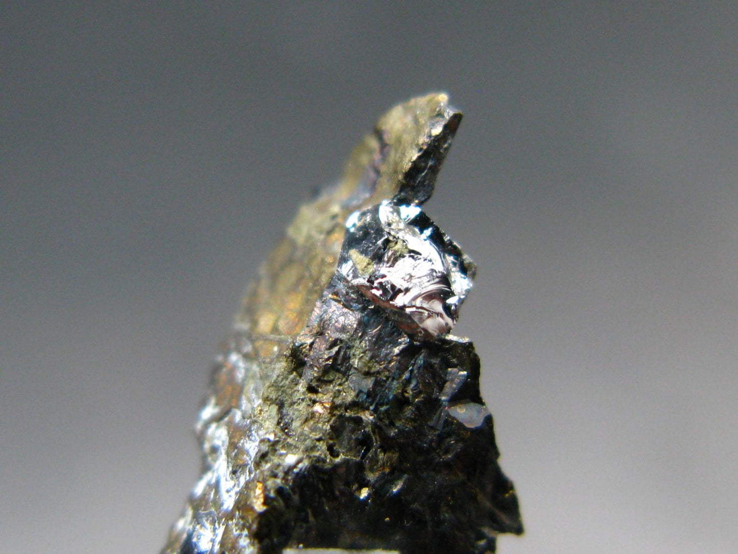 Sperrylite Crystal On Matrix From Russia - 0.7" - 3mm Crystal