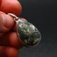 Nice Polished Seraphinite Clinochlore Stalactite Silver Plated Pendant From Russia - 1.3" - 5.05 Grams