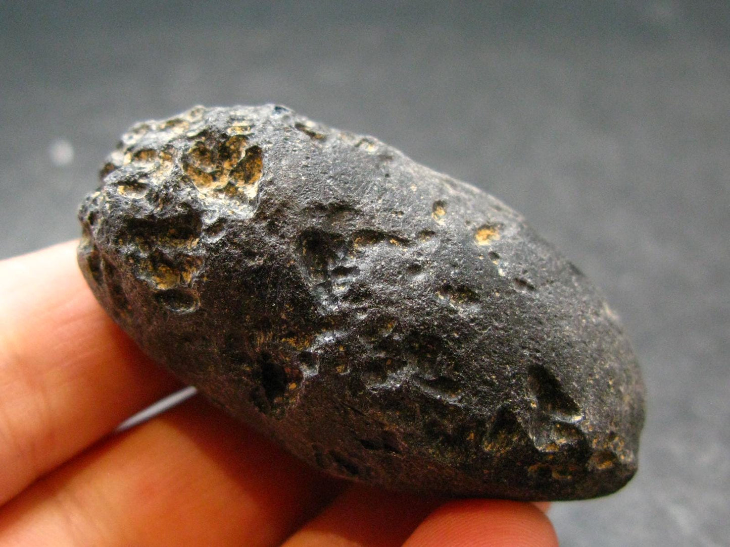 Rare Large Black Tibetan Tektite Raw Piece from Tibet - 1.9" - 36.05 Grams