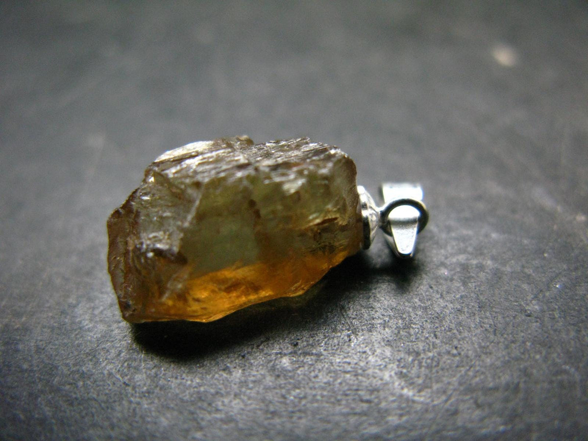 Rare Enstatite Crystal 925 Silver Pendant From Tanzania - 0.9" - 1.84 Grams