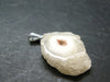 Anandalite Quartz Crystal Silver Pendant From India - 1.1" - 3.10 Grams