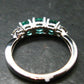 Emerald Faceted Silver Ring from Colombia - 3.0 Grams Total - Size 8