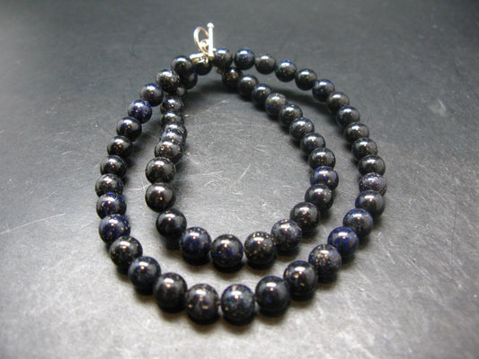 Rare Black Opal Beads Necklace From Australia - 19.0"
