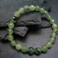 Prehnite & Epidote Genuine Bracelet ~ 7 Inches ~ 8mm Facetted Beads
