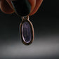 Large Genuine Rich Purple Amethyst Sterling Silver Pendant From Brazil - 1.0" - 3.25 Grams