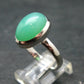 Natural Apple Green Chrysoprase 925 Sterling Silver Ring From Australia - 5.0 Grams - Size 10