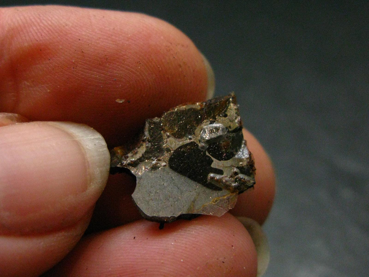 Large Sericho Meteorite Pallasite Olivine Slice From Kenya - 0.6" - 1.23 Grams