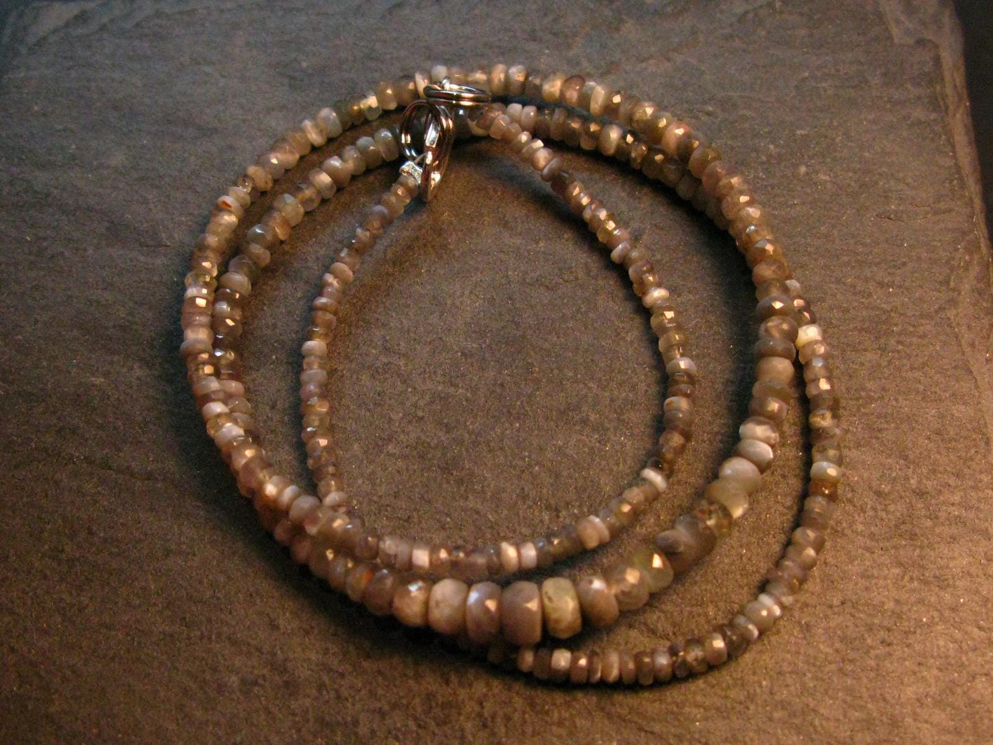 Extremely Rare Alexandrite Necklace - 17.5" - Rondelle Facetted Beads - 41.6 Carats