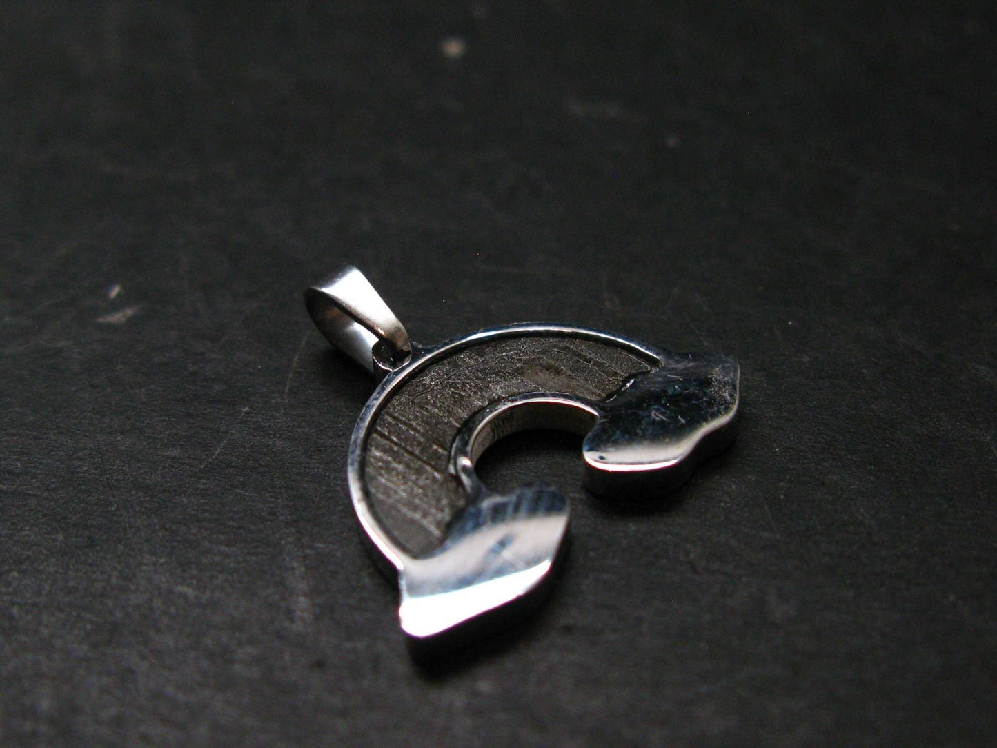 Muonionalusta Meteorite Pendant from Sweden - 0.7" - 1.89 Grams