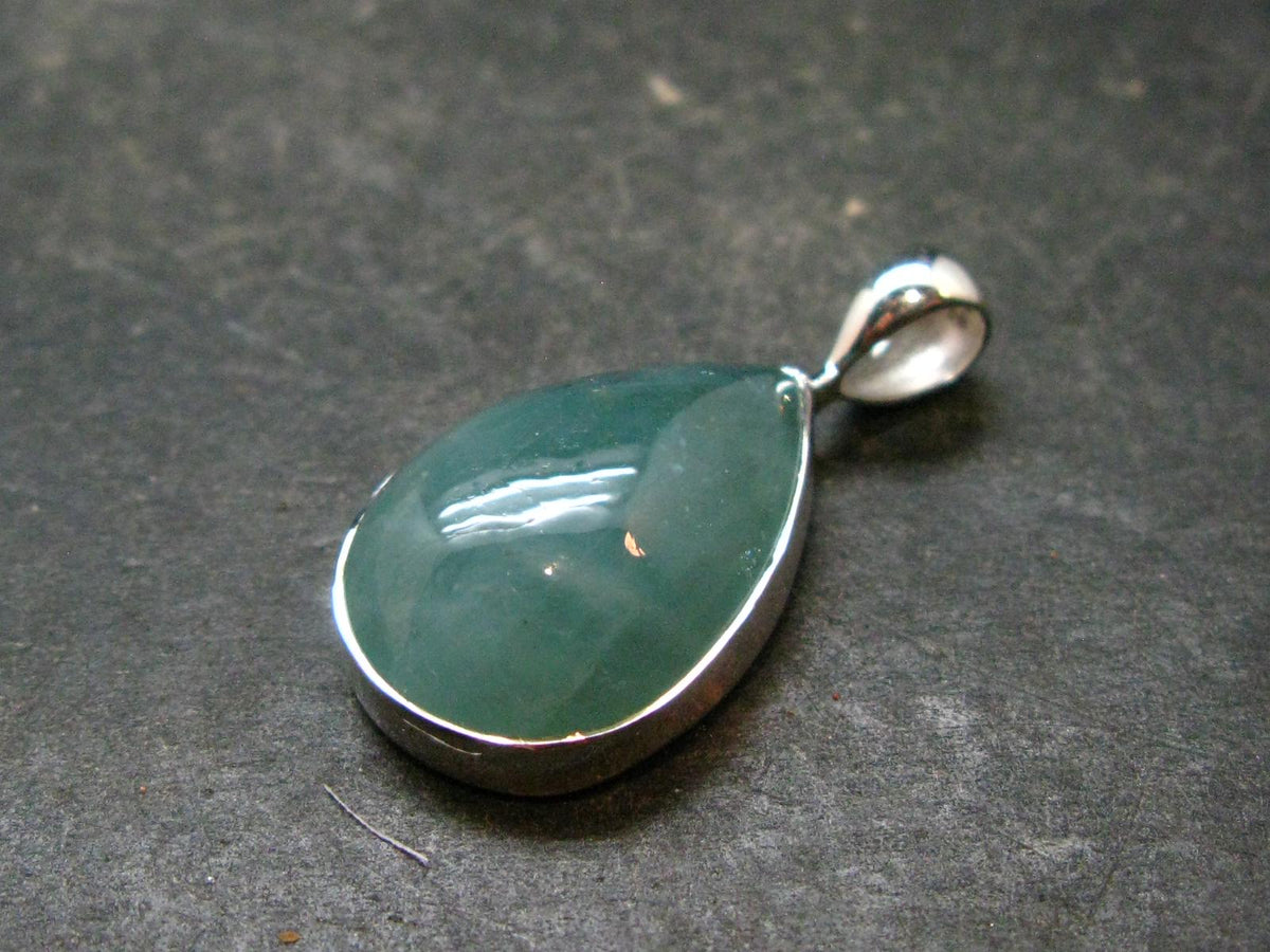 Extremely Rare Grandidierite Silver Pendant From Madagascar - 1.1" - 3.91 Grams