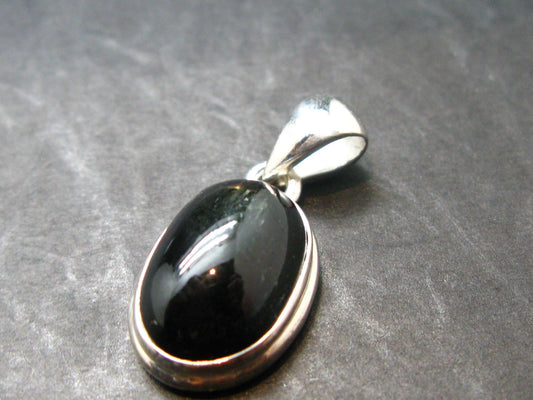 Black Star Diopside Silver Pendant From India - 3.44 Grams - 0.9"