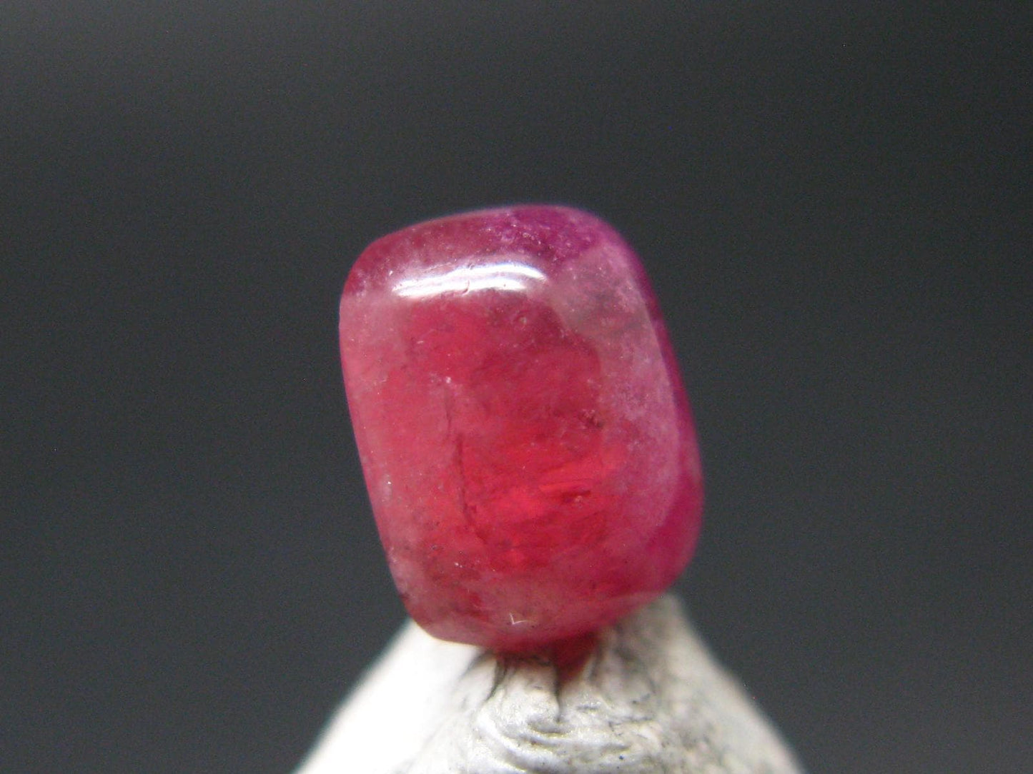 Rare Gem Bixbite Red Beryl Emerald Cabochon From Utah USA - 1.24 Carats - 7.1x5.7 mm
