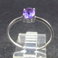 Siberian Amethyst!! Natural Faceted Rich Purple Color Amethyst Sterling Silver Ring - 1.23 Grams - Size 10.25