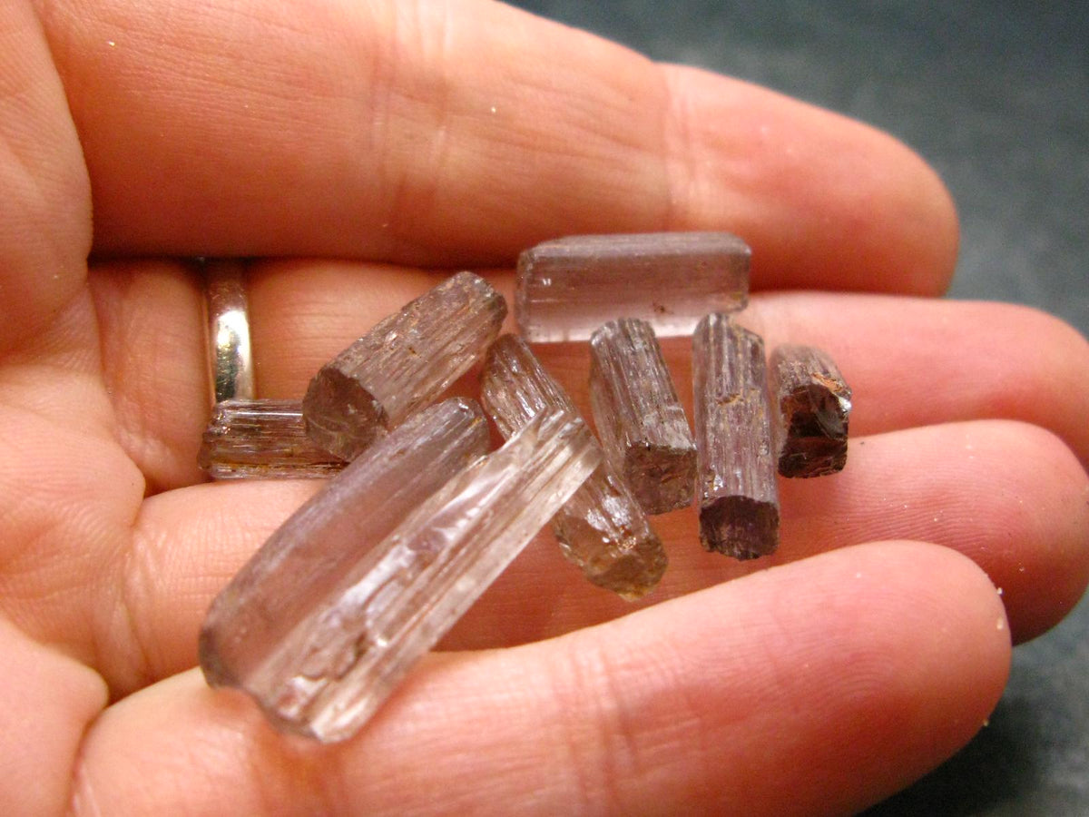 Lot of 10 Purple Scapolite Crystals from Afghanistan - 7.27 Grams