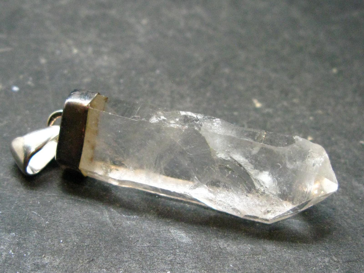 Lemurian Quartz Crystal Pendant From Brazil - 1.9" - 8.31 Grams