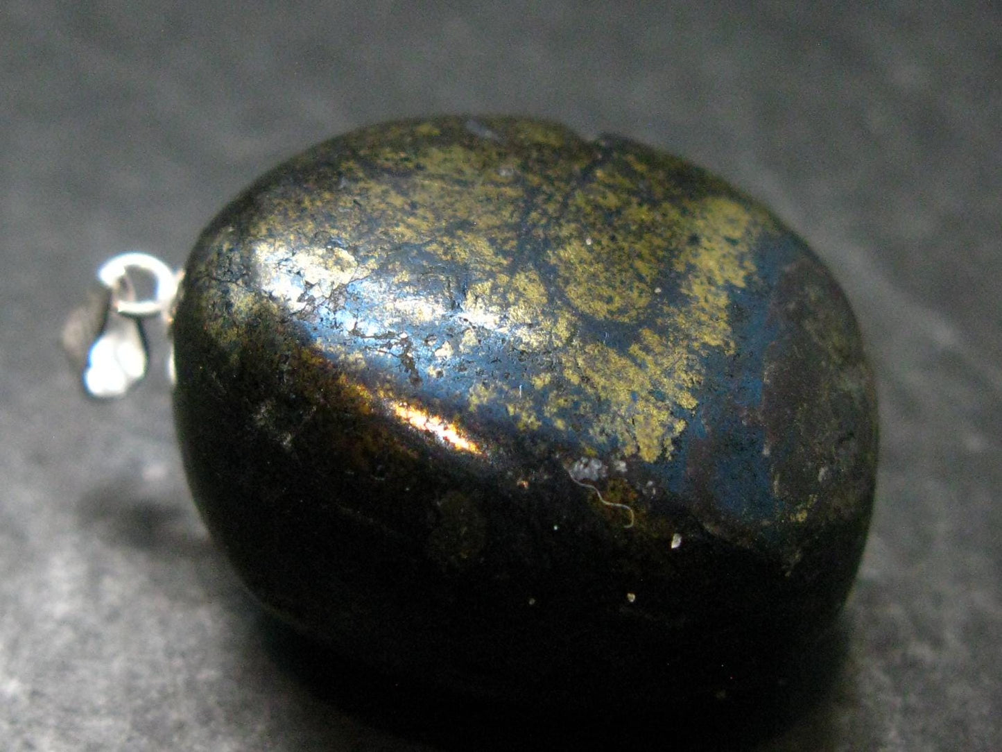 Covelite Covellite Crystal Silver Pendant From Peru - 1.3" - 20.76 Grams
