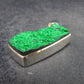 Uvarovite (Green Chromium Garnet) Cluster Silver Pendant from Russia - 1.4" - 6.63 Grams