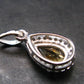 Yellow Citrine Gem Facetted Sterling Silver Pendant From Brazil With CZ - 0.7" - 1.10 Grams