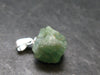 Extremely Rare Raw Gem Green Kornerupine Silver Pendant Crystal From Tanzania - 1.81 Grams - 0.7"