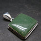 Natural Green Aventurine Silver Plated Pendant From Brazil - 8.98 Grams