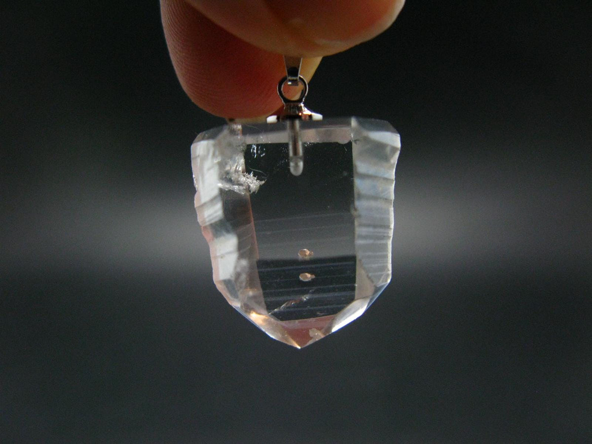 Lemurian Quartz Crystal Pendant From Brazil - 1.2" - 6.27 Grams