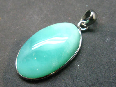 Chrysoprase Silver Pendant From Australia - 1.3" - 5.26 Grams