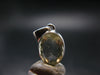 Gem Libyan Desert Glass Tektite Faceted Pendant Sterling Silver from Libya - 0.9" - 3.03 Grams