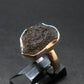 Rare Cintamani Pseudotektite Ring from Indonesia - 4.14 Grams, Size 8