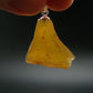 Raw Fire Opal Sterling Silver Pendant From Mexico - 1.1" - 2.21 Grams