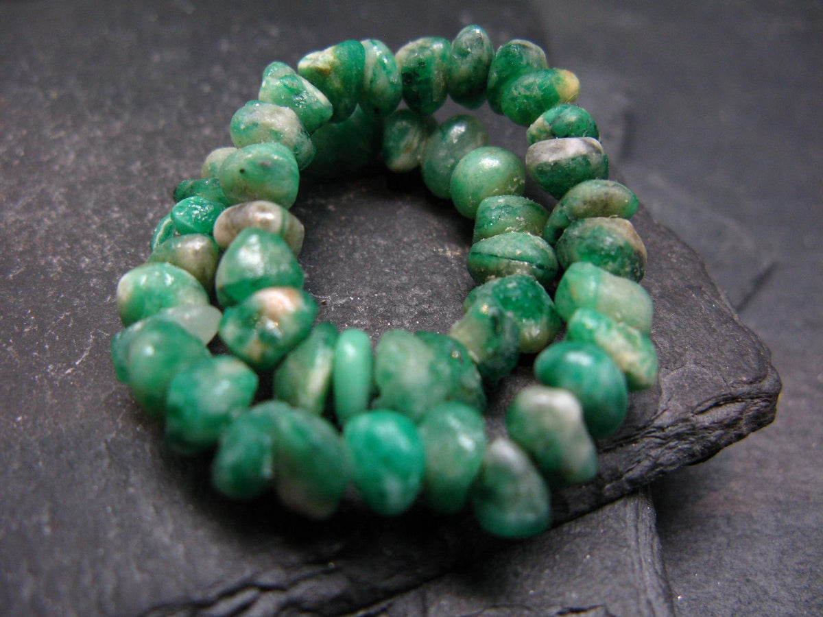 Emerald Genuine Bracelet ~ 7 Inches ~ 8mm Tumbled Beads