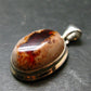 Fire Opal Sterling Silver Pendant From Mexico - 1.2" - 6.45 Grams