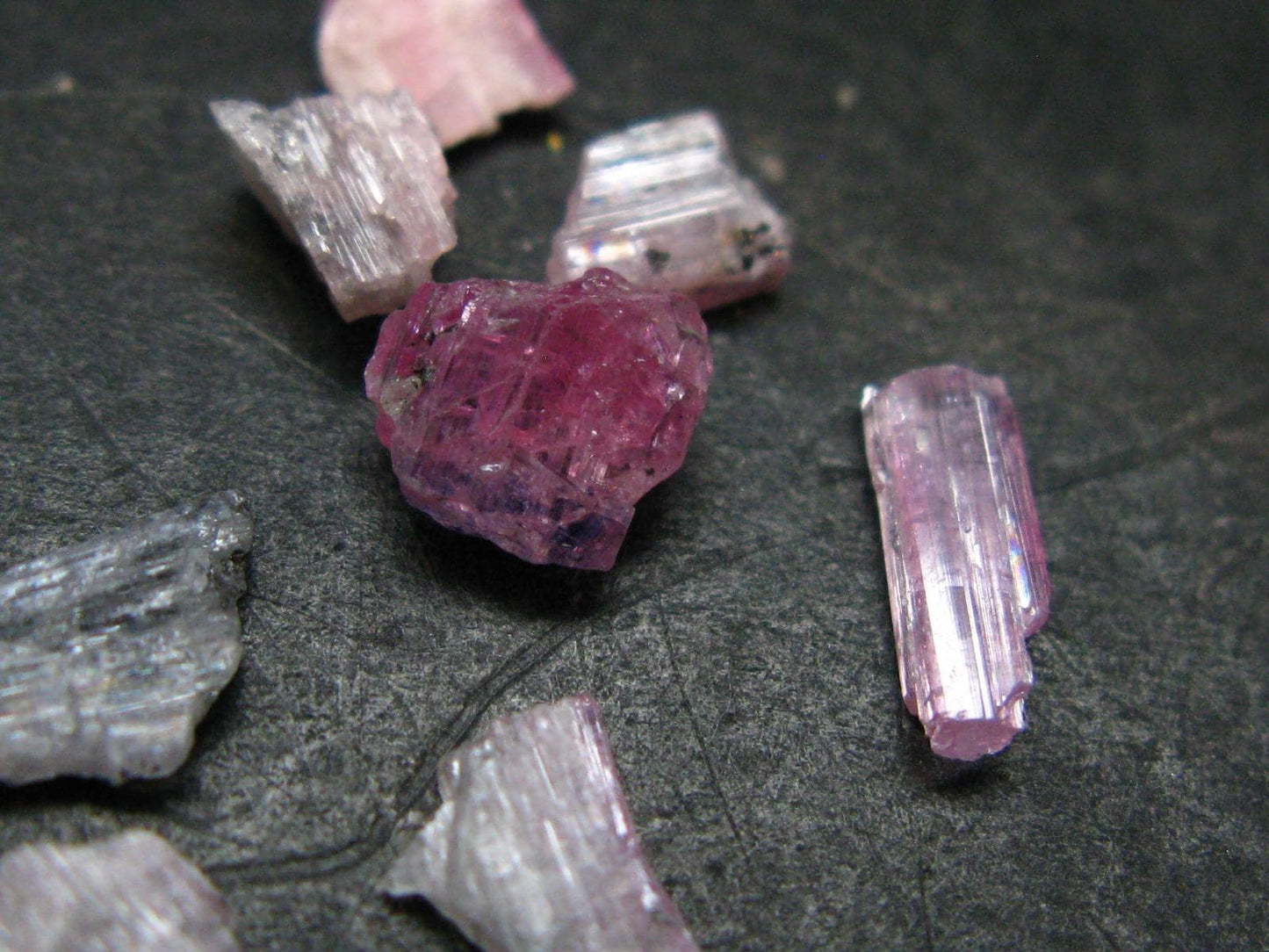 Lot of 10 Tanzanite Gem Untreated Pink Crystals From Tanzania - 7.10 Carats