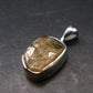 Large Natural Agni Gold Danburite Sterling Silver Pendant from Tanzania - 0.7" - 1.35 Grams