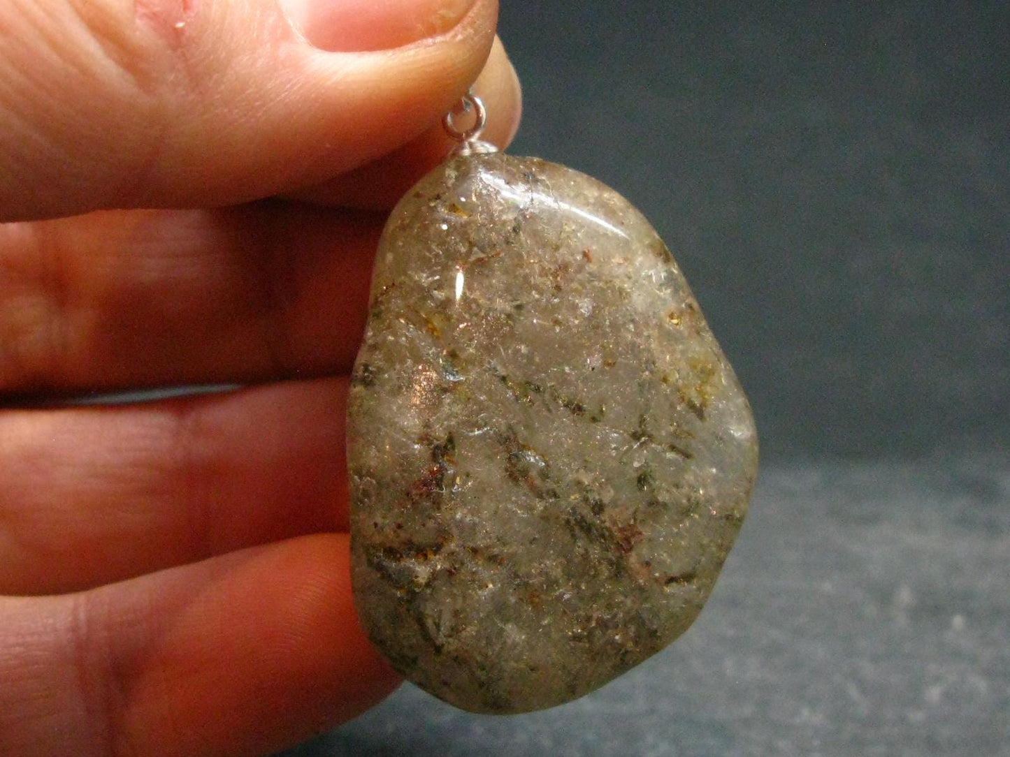 Rare Witches Finger Quartz Crystal Silver Pendant From Zambia - 1.6" - 14.58 Grams