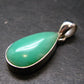 Rich Green Chrysoprase Silver Pendant From Australia - 1.2" - 3.65 Grams
