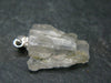 Clear Petalite Crystal Silver Pendant from Brazil - 1.0" - 1.95 Grams