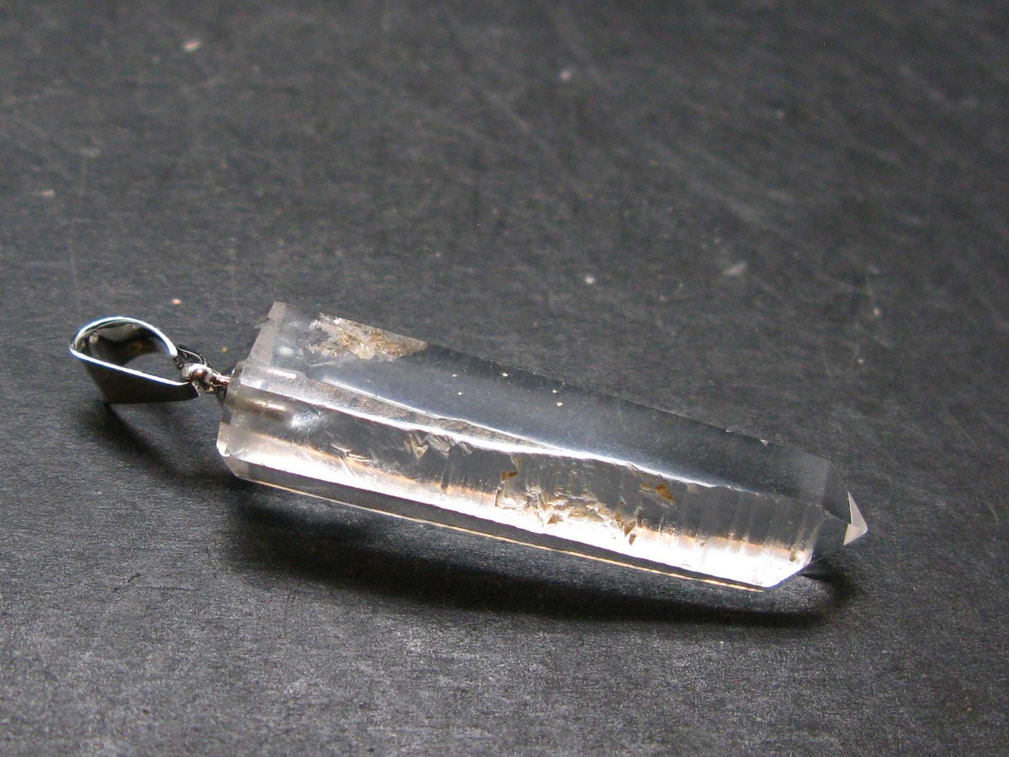 Lemurian Quartz Crystal Pendant From Brazil - 2.0" - 7.05 Grams