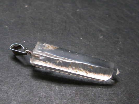 Lemurian Quartz Crystal Pendant From Brazil - 2.0" - 7.05 Grams