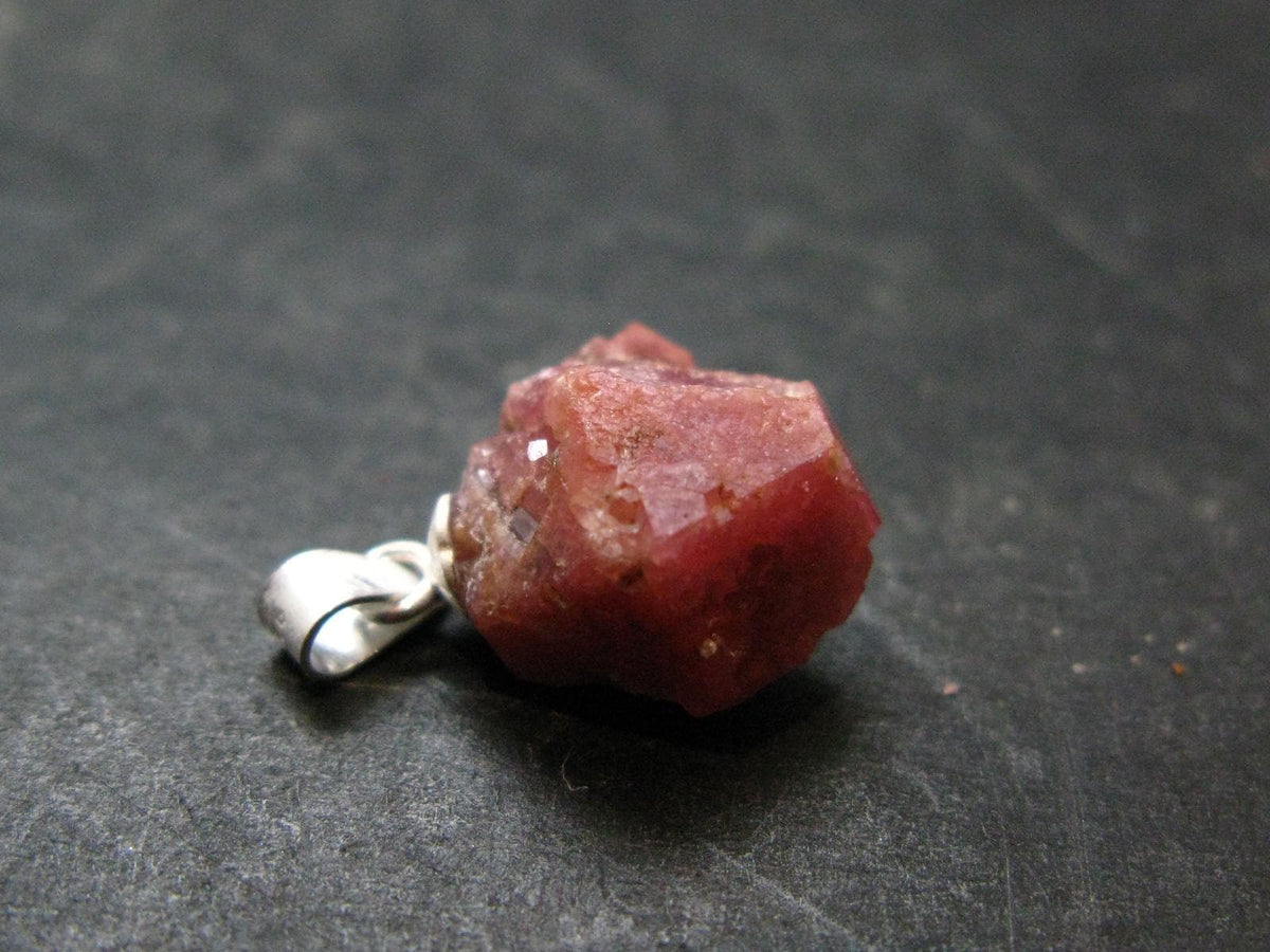 Raspberry Grossular Garnet Pendant From Mexico - 0.7" - 1.83 Grams
