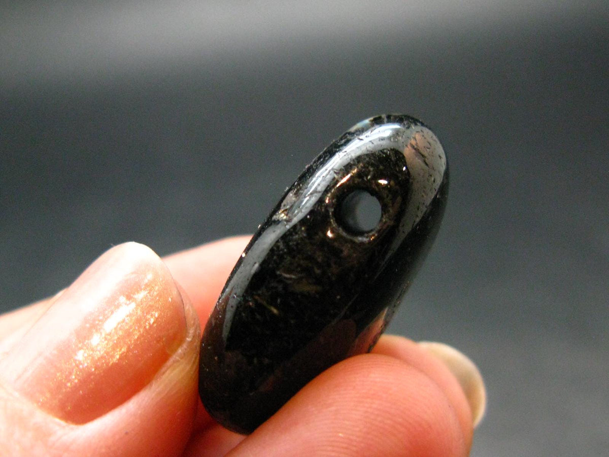 Nuumite Nuummite Metal Free Pendant From Greenland - 1.1" - 9.64 Grams