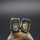 Blue Zircon Silver Stud Earrings from Cambodia - 1.27 Grams
